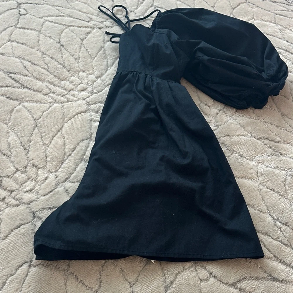 Abercrombie & Fitch Black Puff Sleeve Romper - Picture 12 of 12
